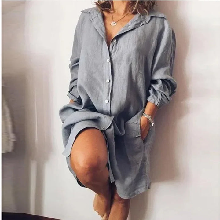 Lena Pocket Shirt Mini Dress