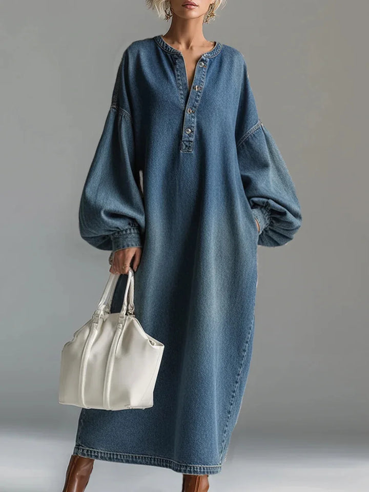 Emmeline Relaxed Denim Maxi Dress