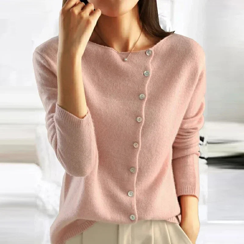 Anya Asymmetric Button Cardigan