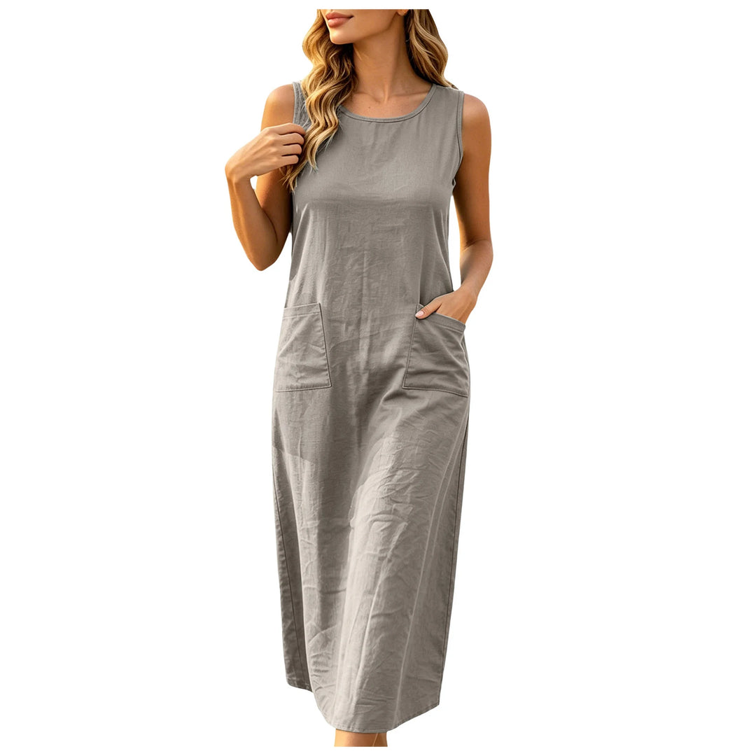 Parker Sleeveless Pocket Midi Dress