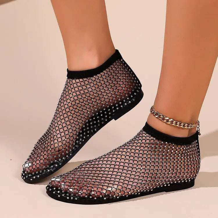 Dakota Rhinestone Midnight Flats