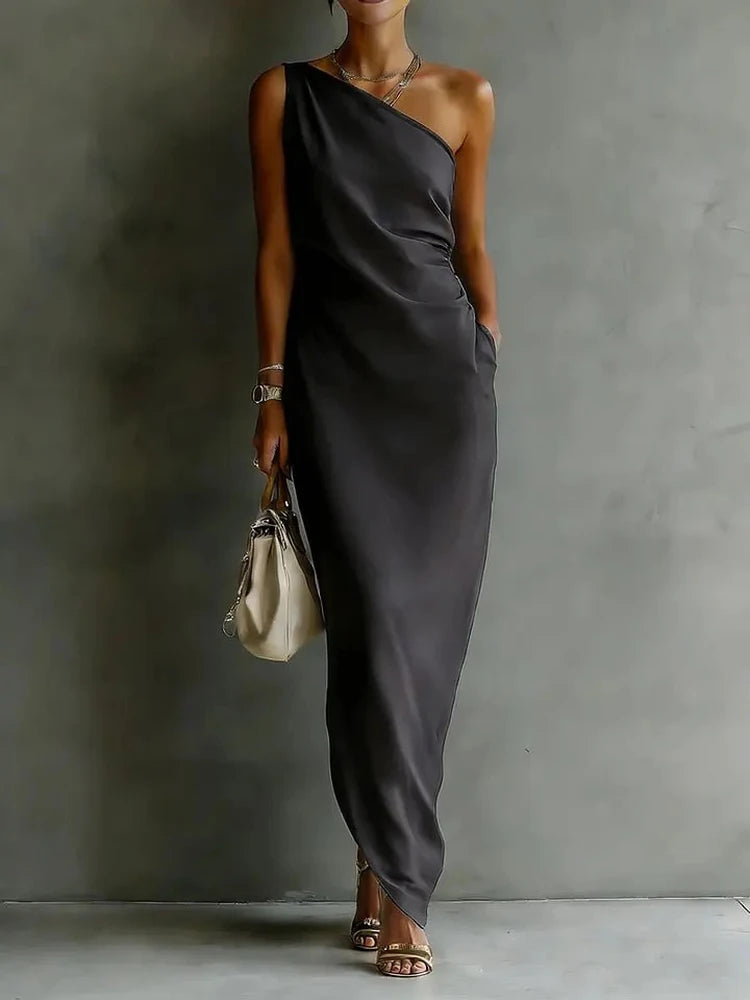 Cheyenne One Shoulder Maxi Dress