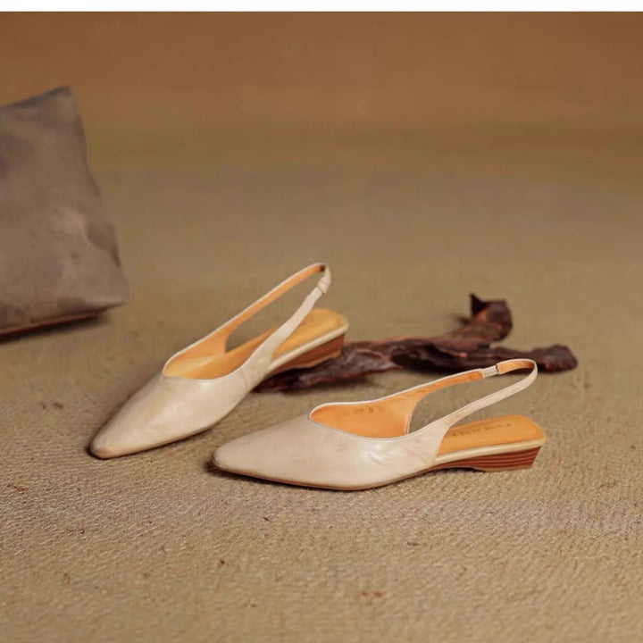 Celeste Genuine Leather Pointed Toe Flats