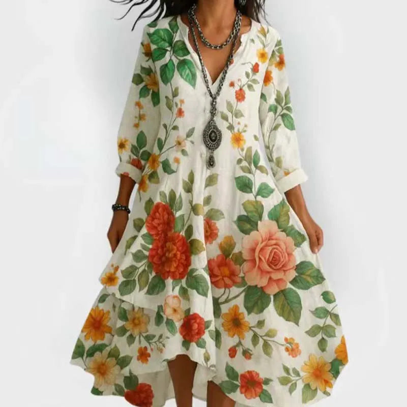Avaline Boho Floral Maxi Dress