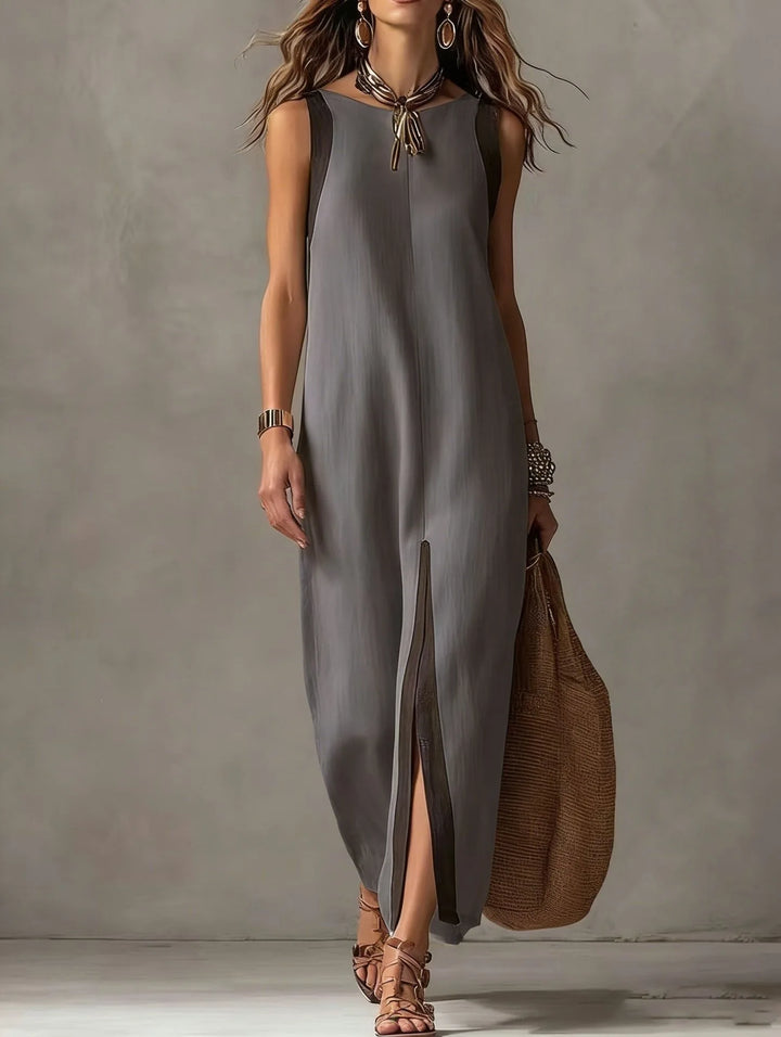 Amara Sleeveless Front Slit Maxi Dress