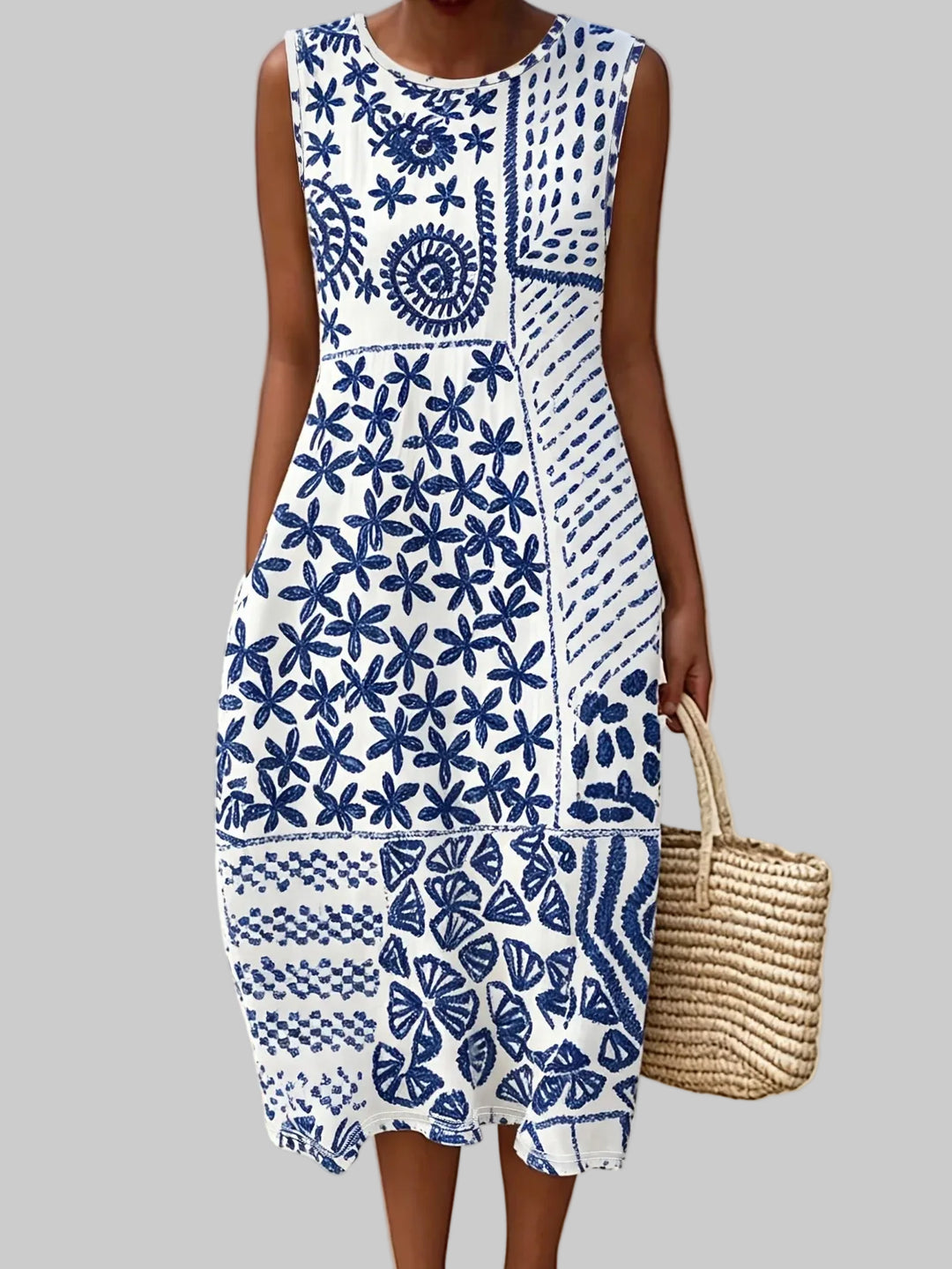 Aurelia Bohemian Floral Midi Dress