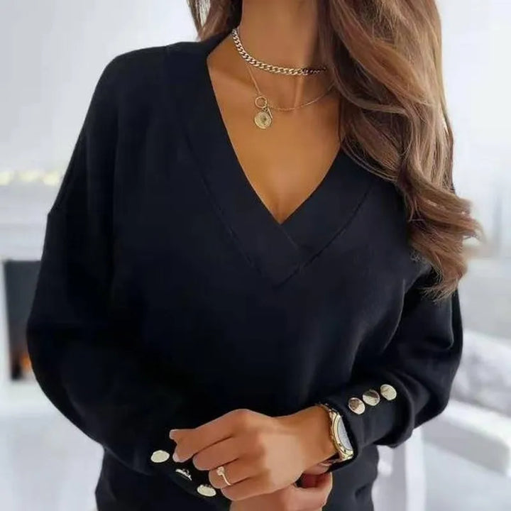 Adeline Button Cuff Knit Sweater