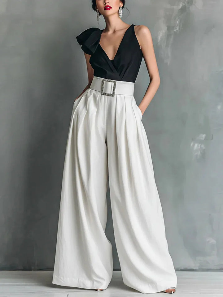 Lacey High Waist Wide Leg Trousers
