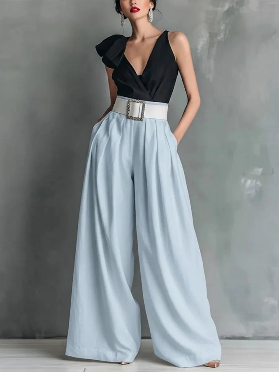 Lacey High Waist Wide Leg Trousers