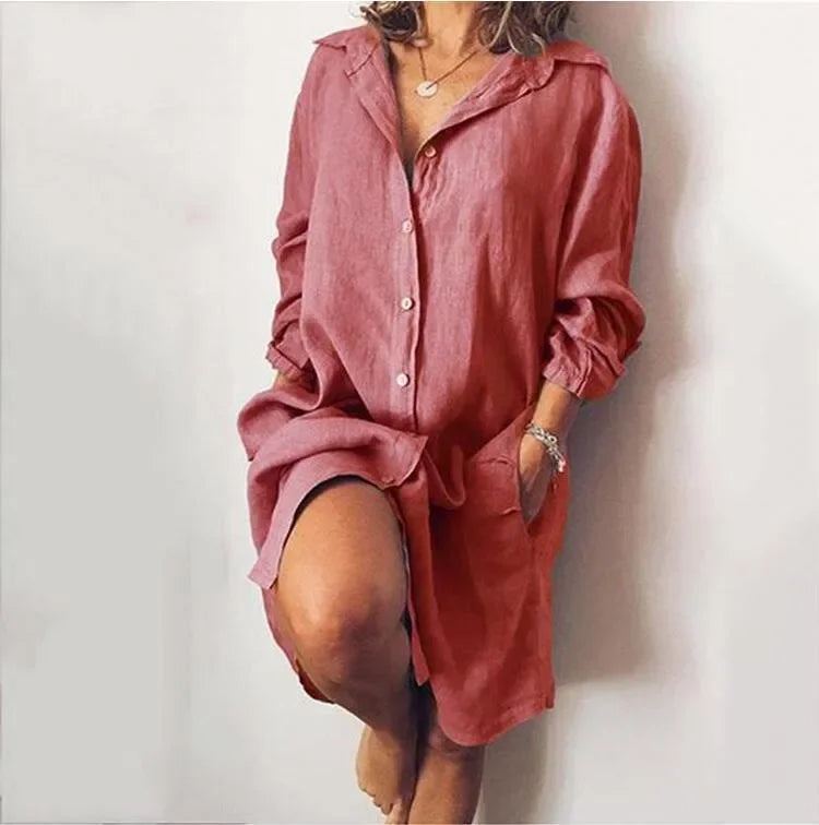 Lena Pocket Shirt Mini Dress