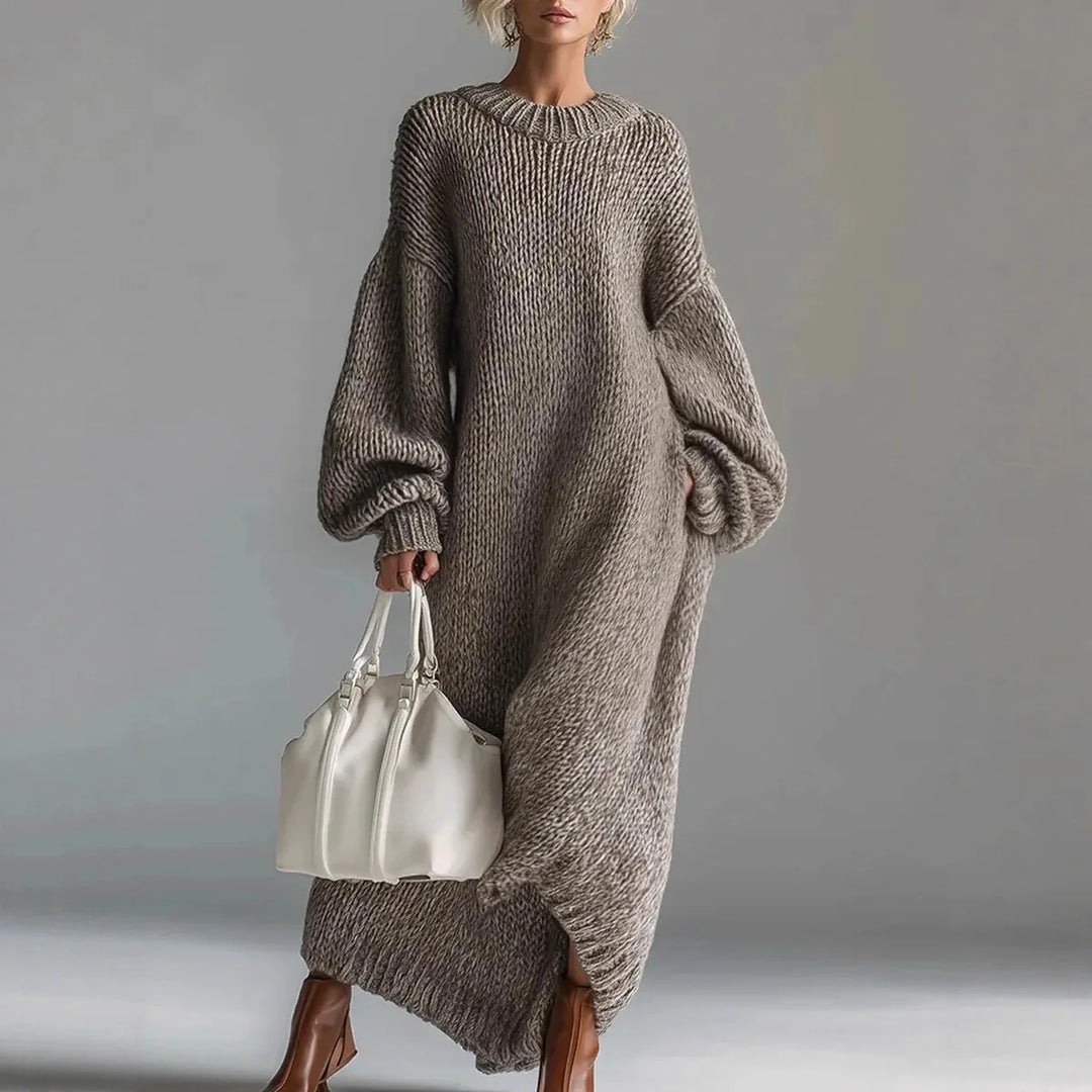 Edith Chunky Knit Sweater Dress