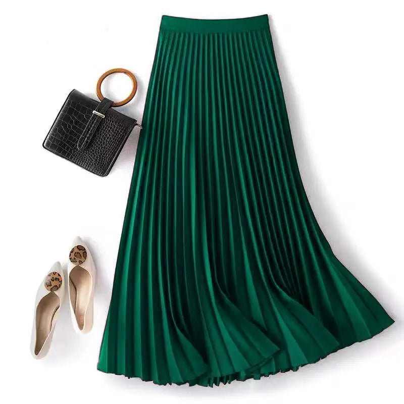 Simona Pleated A-Line Skirt