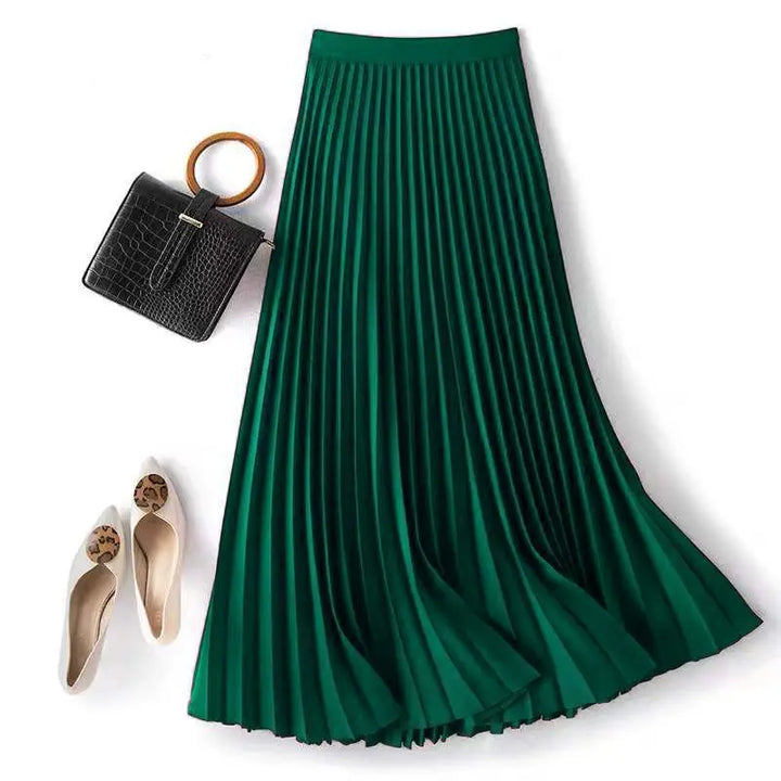 Simona Pleated A-Line Skirt