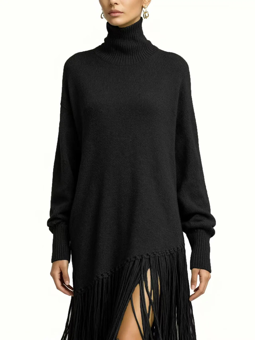Celestine Fringe Knit Midi Dress