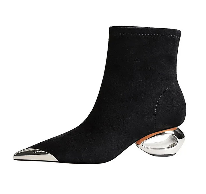 Elara Hollow Ankle Boots