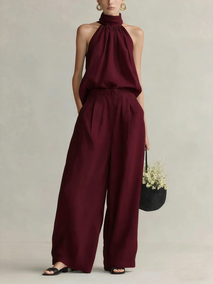 Camie Halter Neck Relaxed Matching Set