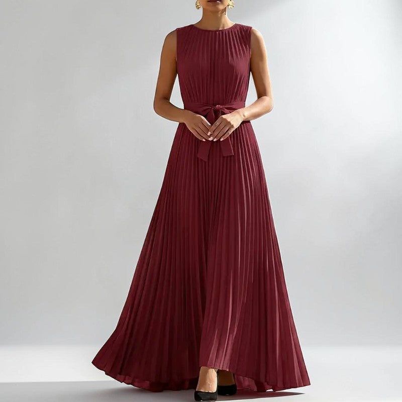 Celestine Elegant Pleated Maxi Dress