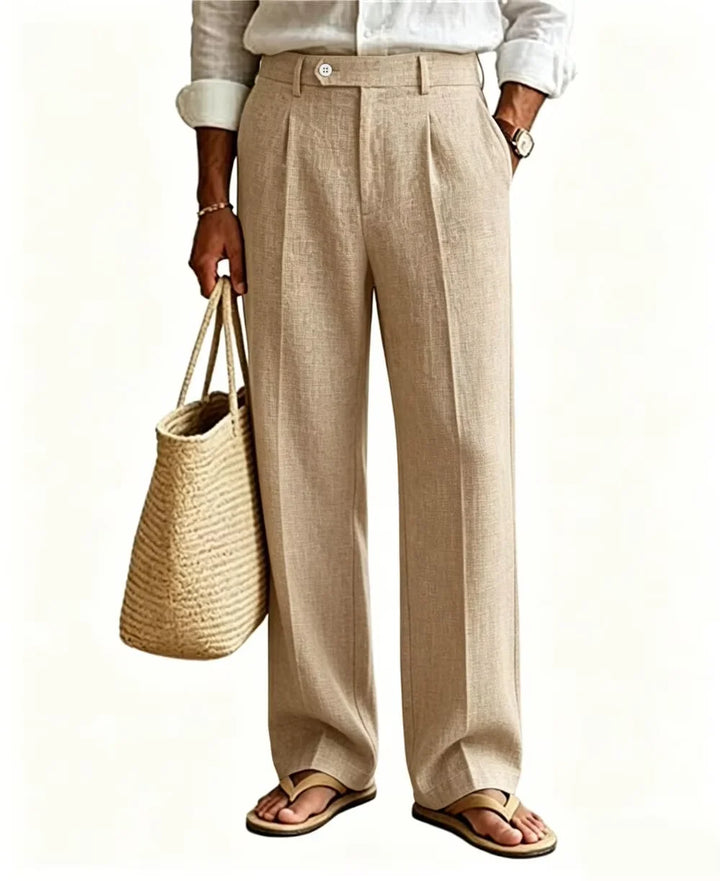 Wyatt Straight Leg Linen Trousers
