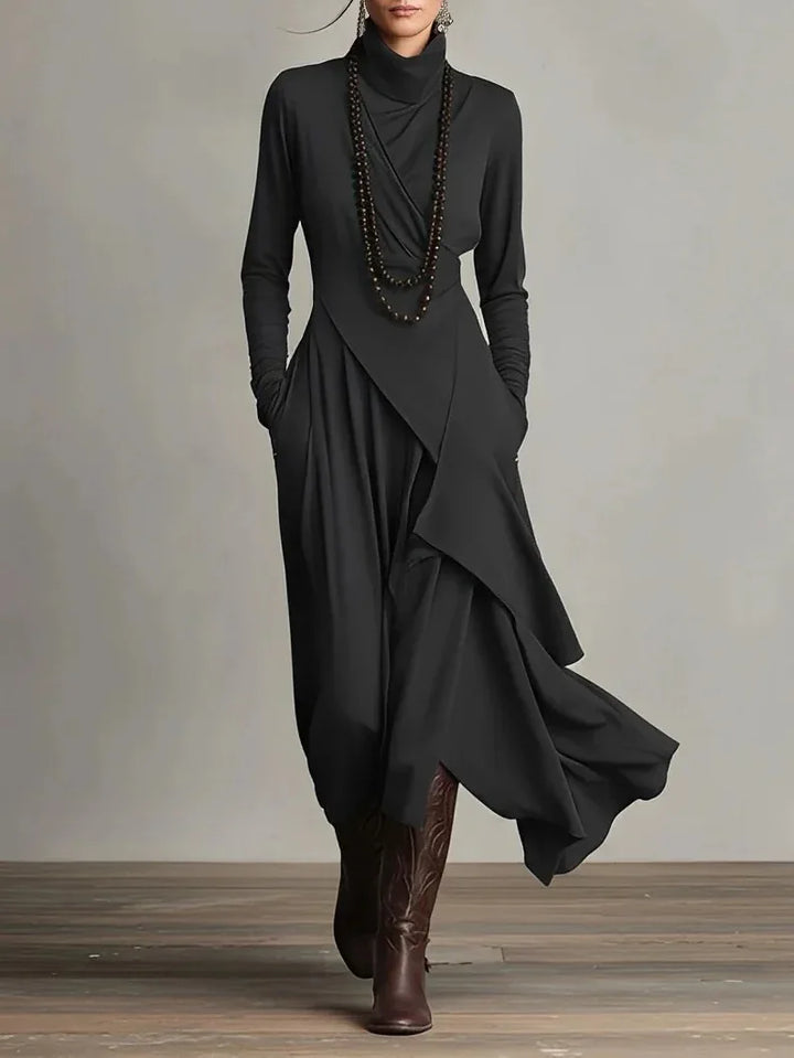Celeste Draped Crossover Maxi Dress