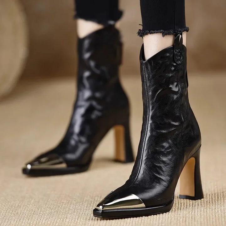 Elora Leather Ankle Boots