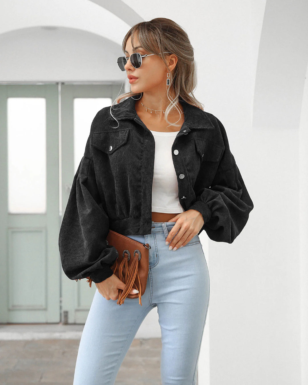 Verena Corduroy Crop Jacket