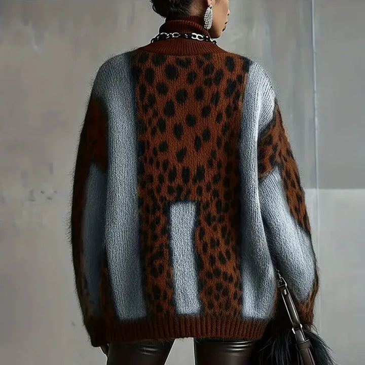 Marlowe Cozy Leopard Knit Sweater