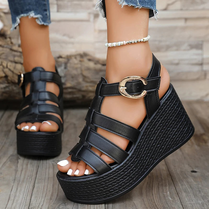 Athena Gladiator Platform Sandals