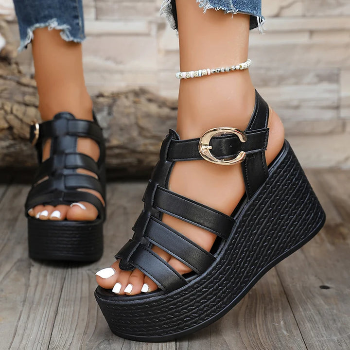Athena Gladiator Platform Sandals