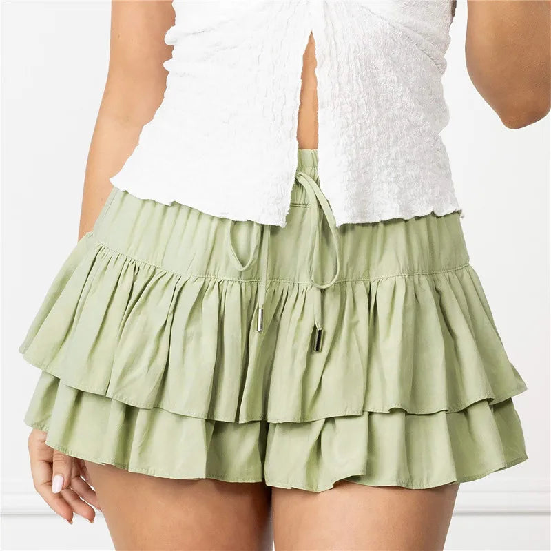 Aveline Summer Mini Ruffle Skirt