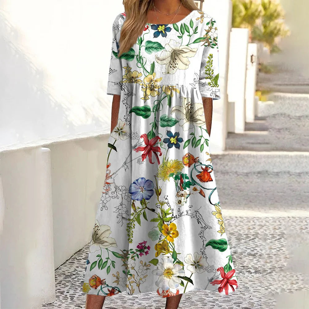 Joan Floral Printed Midi Dress