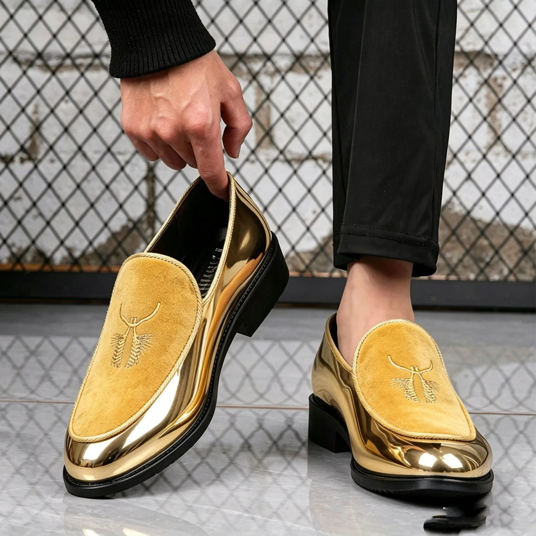 Cassian Metallic Embroidered Loafers
