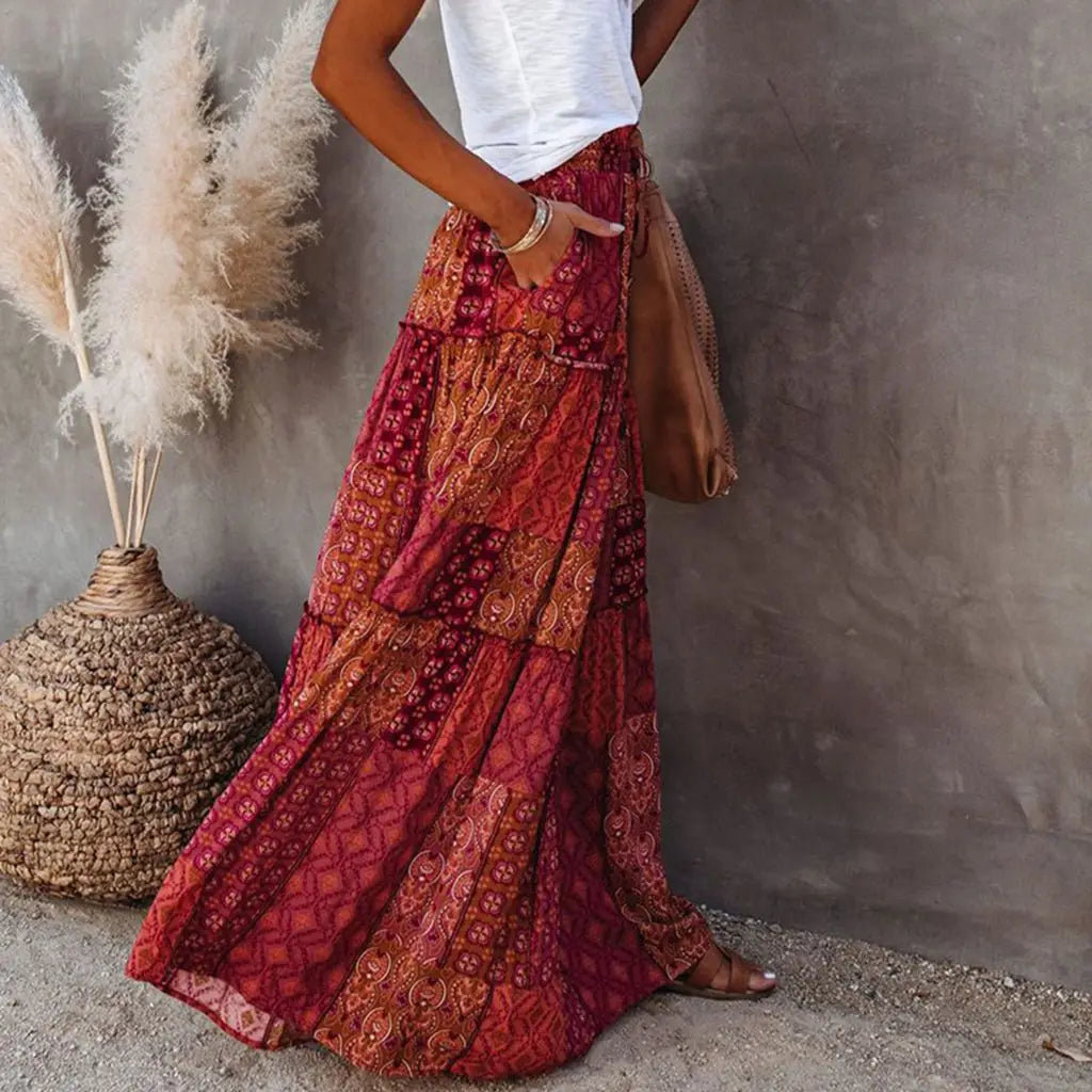 Briana Bohemian Pocket Skirt