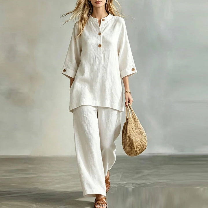 Eloise Casual Linen Matching Set
