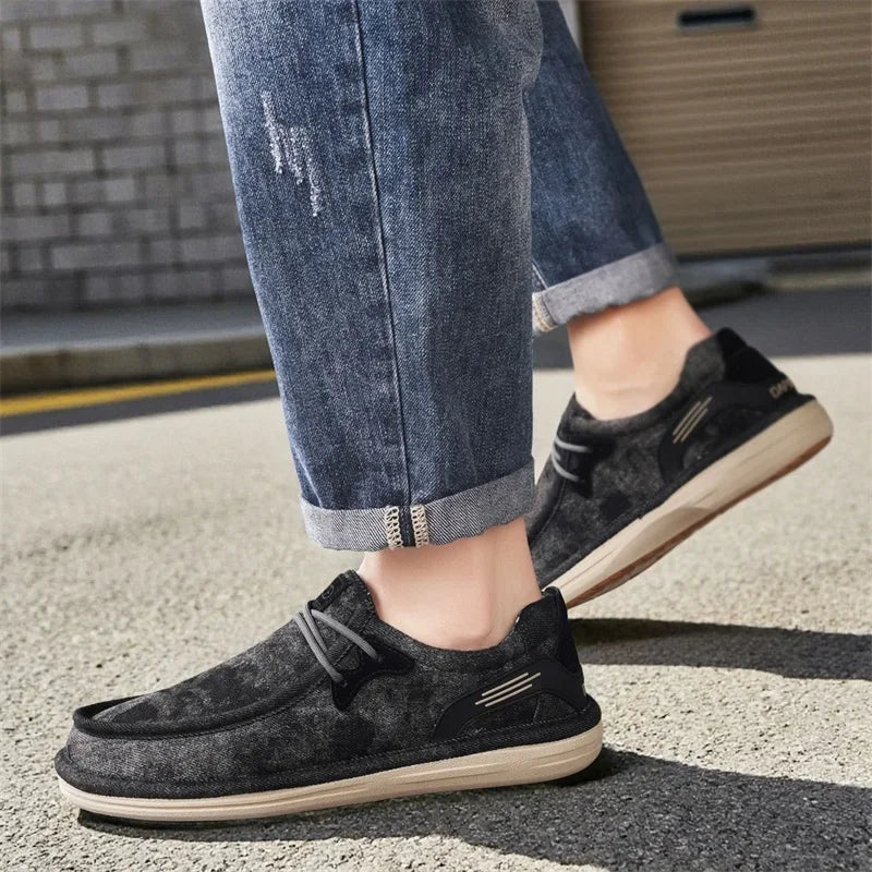 Grayson Washed Canvas Loafers