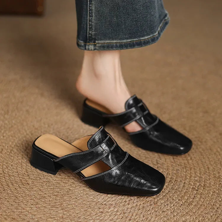 Celeste Genuine Leather Mules