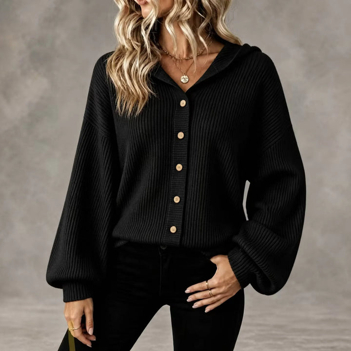 Elowen Button Front Hooded Cardigan