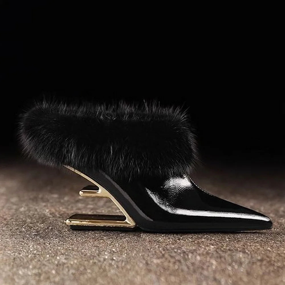 Alvina Whisper Furry Heels