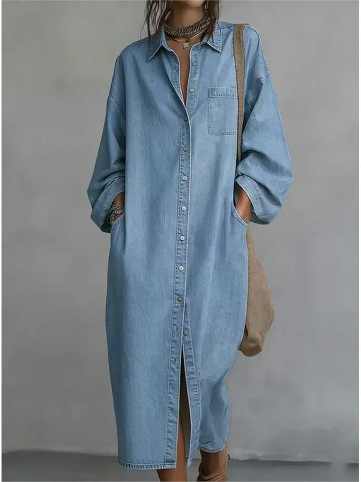 Portia Relaxed Button Dress
