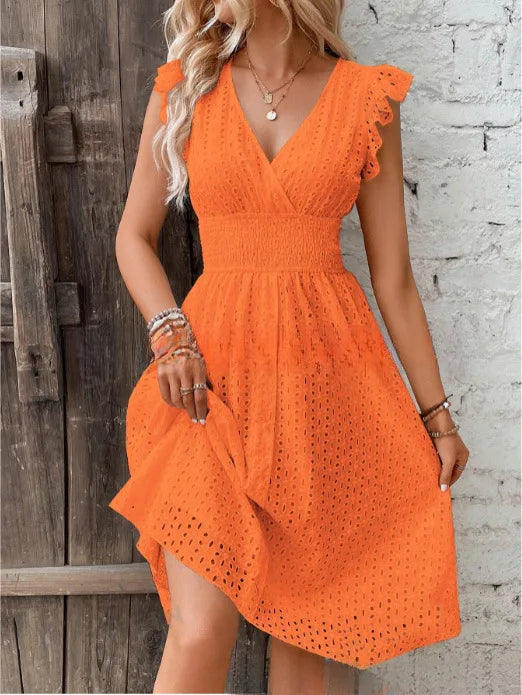 Phoebe Flutter Sleeve Midi Dress