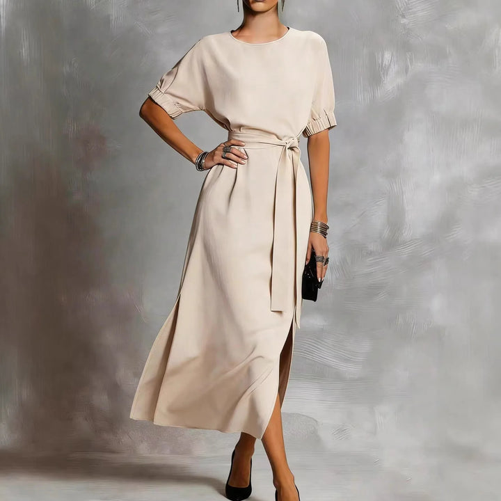 Laurel Casual Front Tie Everyday Midi Dress