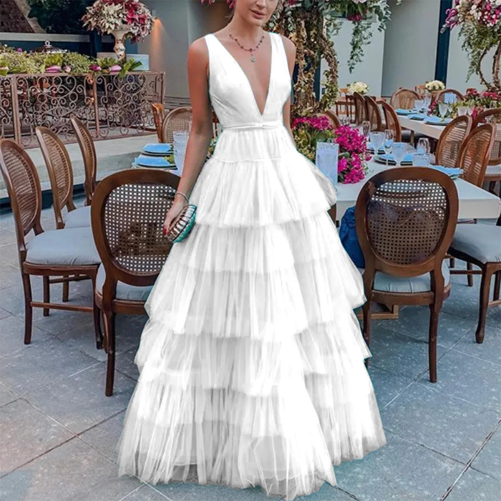 Anastasia Elegant Ruffle Maxi Dress
