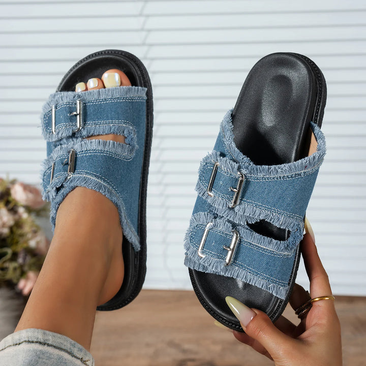 Bailey Cushioned Buckle Slippers