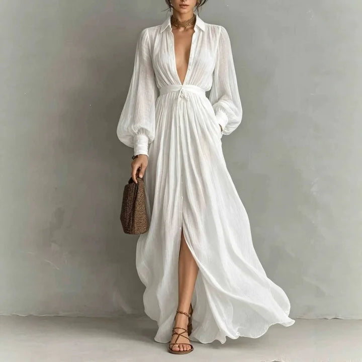 Celestine Lantern Sleeve Maxi Dress