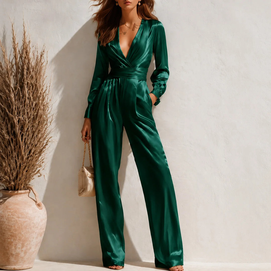 Bella Satin Wide Leg Jumpsuit