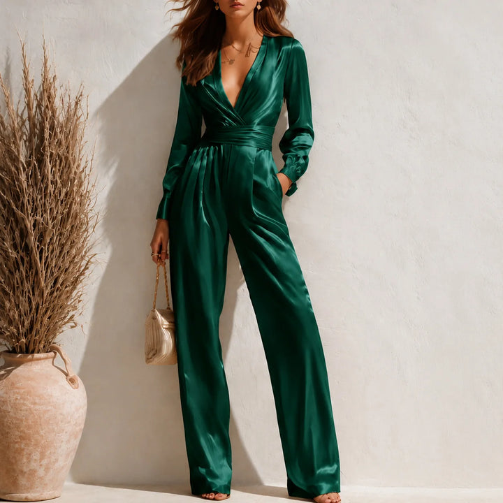 Bella Satin Wide Leg Jumpsuit