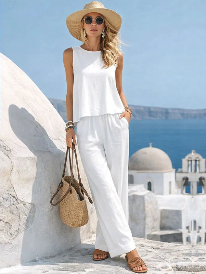 Harlow Elegant Wide Leg Two- Piece Set