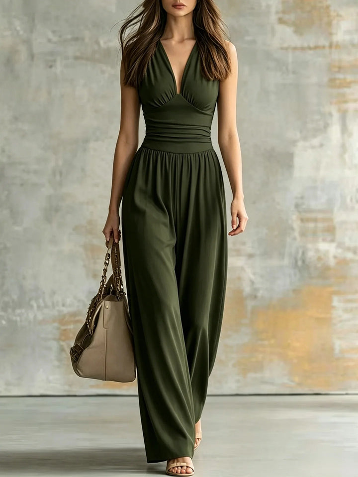 Kendall Figure Flattering V Neck Jumpsuit