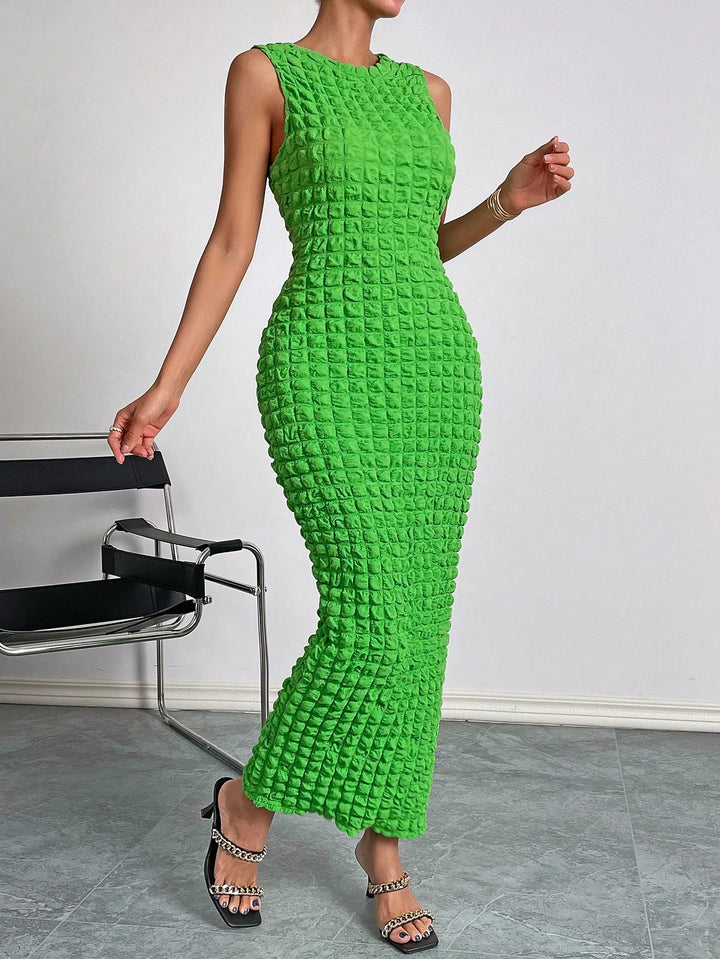 Presley Textured Sleeveless Maxi Dress