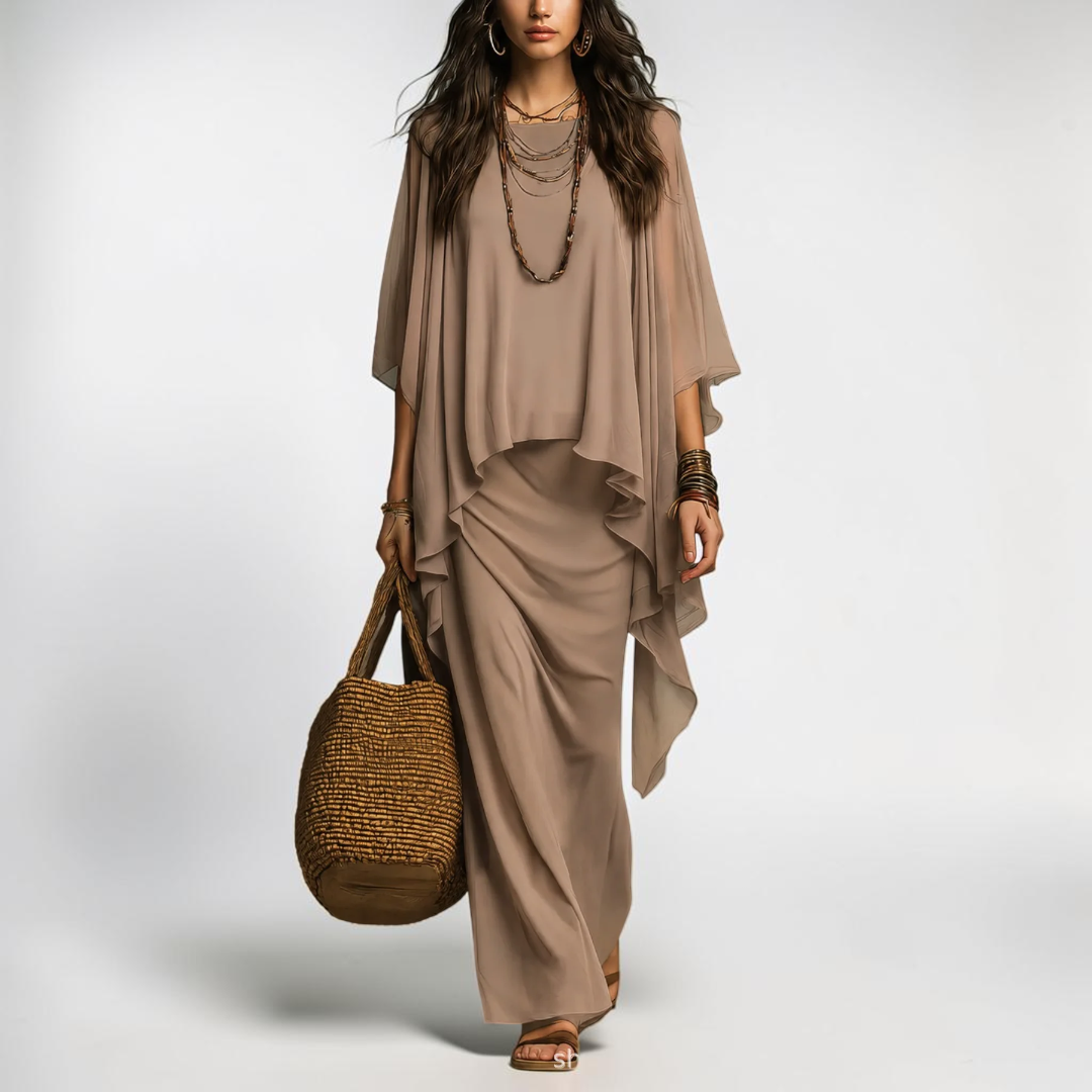 Remi Chiffon Overlay Two Piece Set
