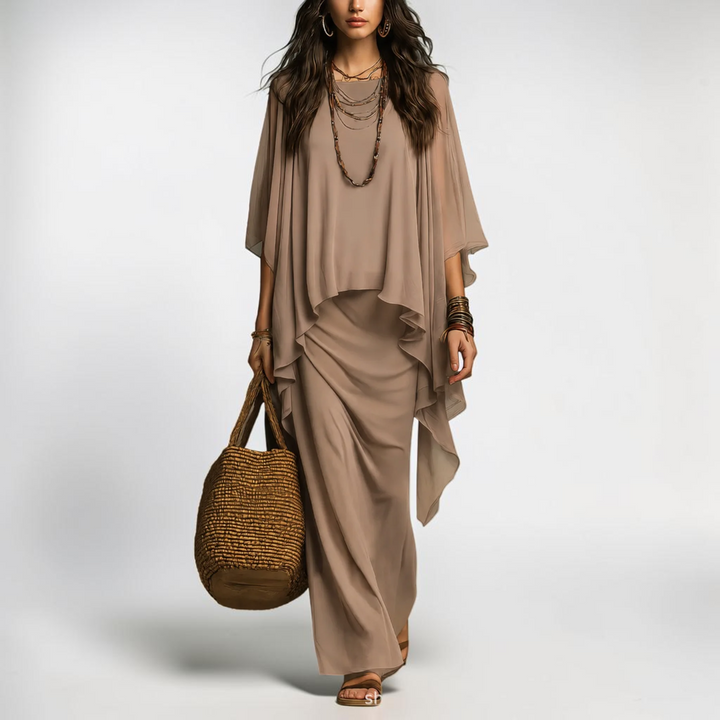 Remi Chiffon Overlay Two Piece Set